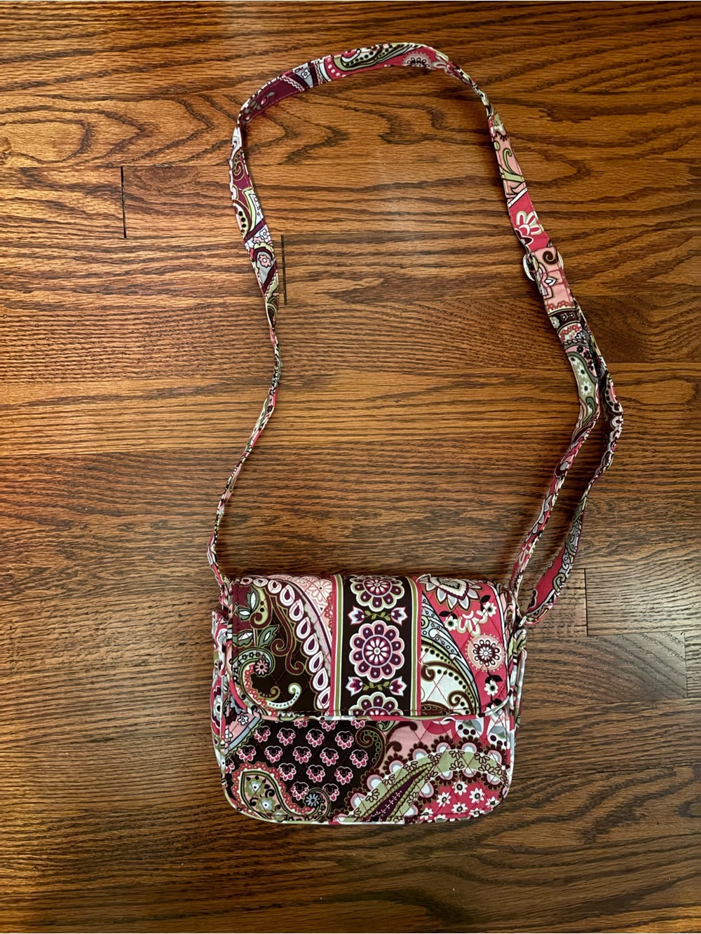 Vera Bradley “Very Berry Paisley” cross body purse and wallet